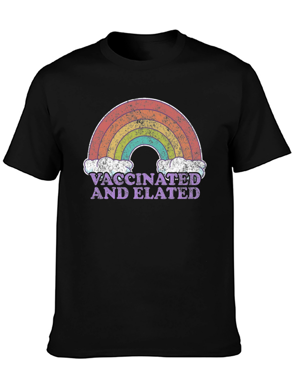 Vaccinated and Elated Rainbow T-Shirt