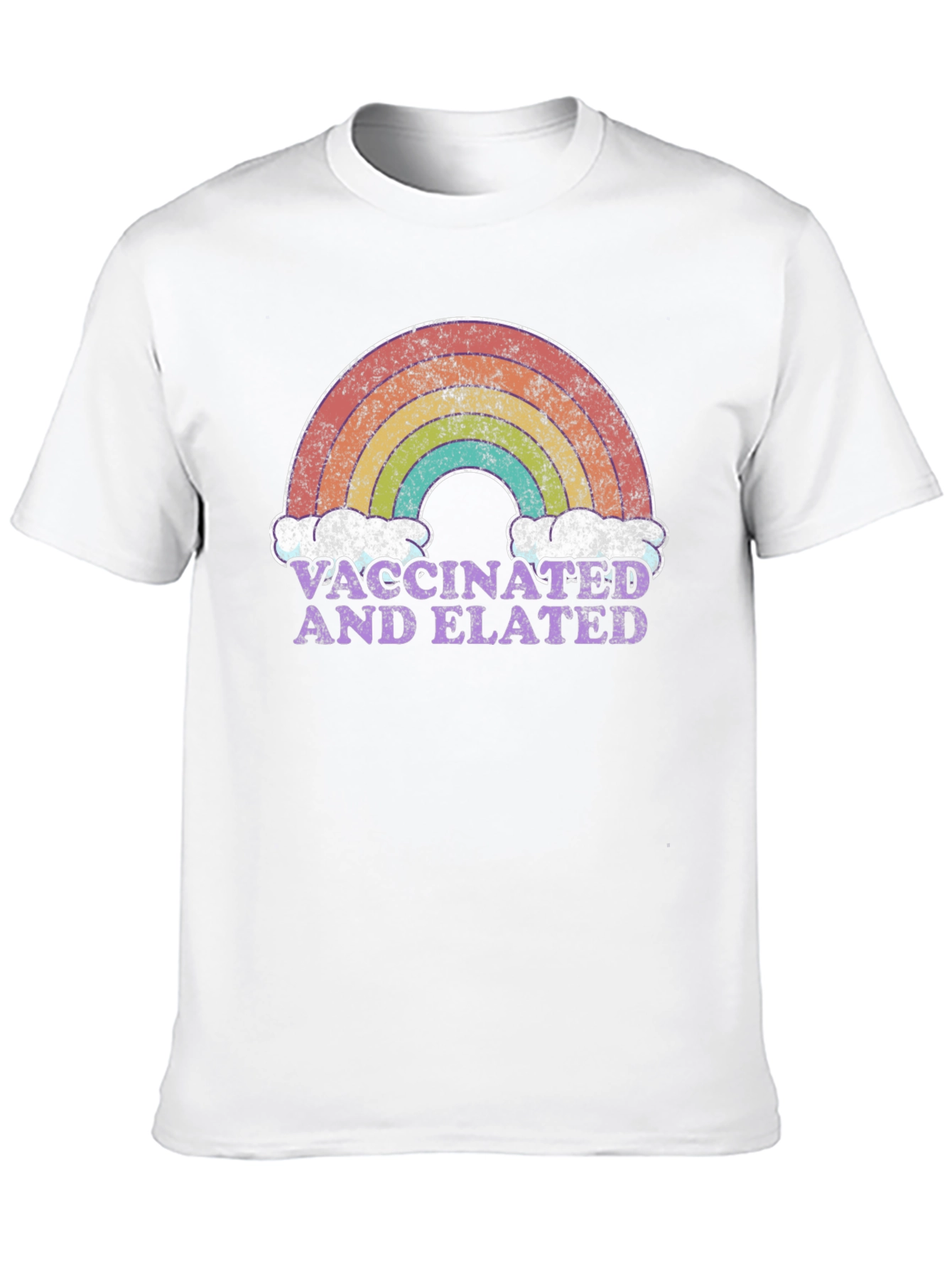 Vaccinated and Elated Rainbow T-Shirt