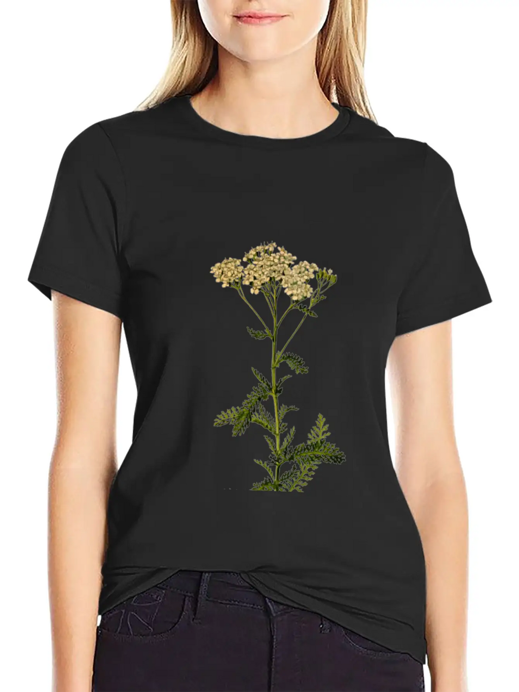 Yarrow (detailed) Unisex Short Sleeve Soft Cotton T-Shirt – Casual Everyday Wear