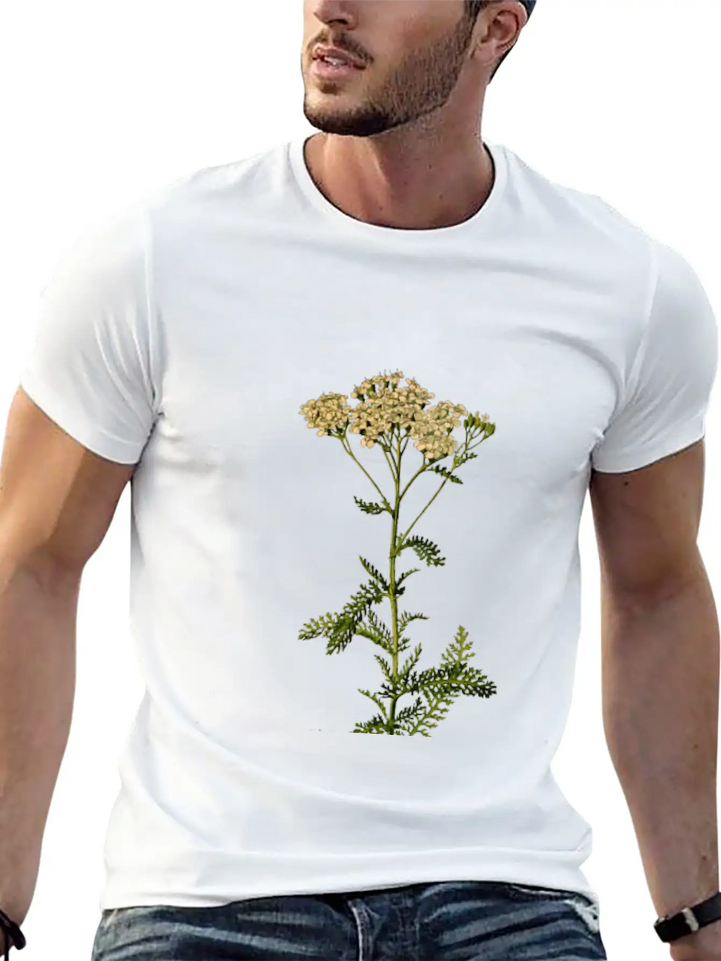 Yarrow (detailed) Unisex Short Sleeve Soft Cotton T-Shirt – Casual Everyday Wear