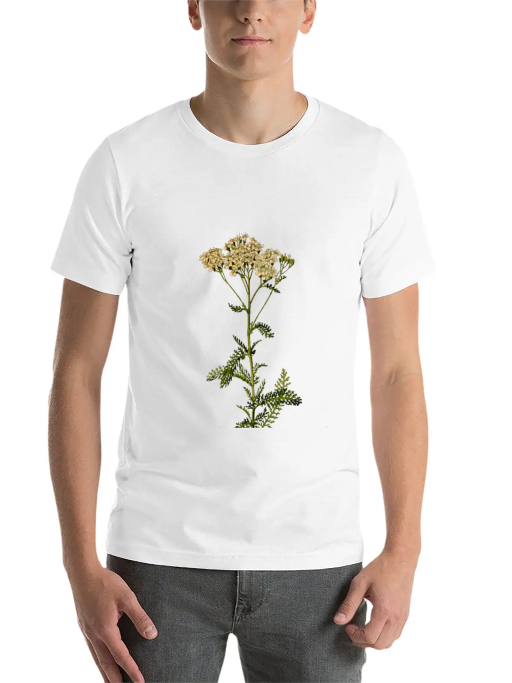 Yarrow (detailed) Unisex Short Sleeve Soft Cotton T-Shirt – Casual Everyday Wear