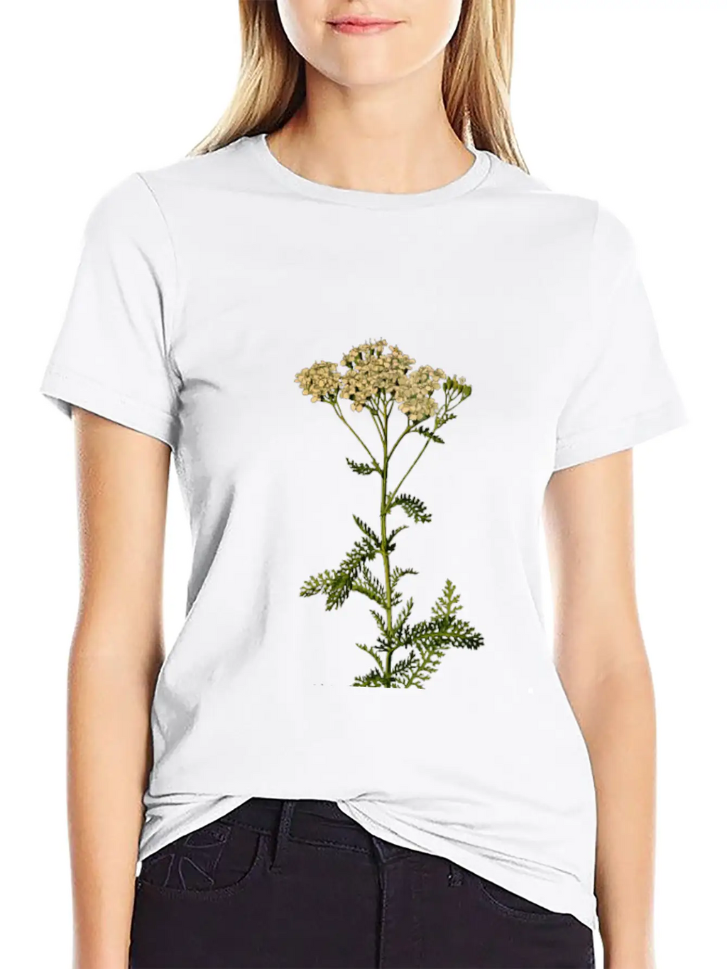Yarrow (detailed) Unisex Short Sleeve Soft Cotton T-Shirt – Casual Everyday Wear