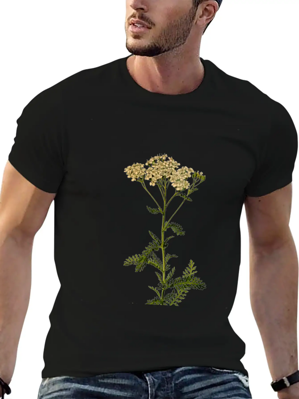 Yarrow (detailed) Unisex Short Sleeve Soft Cotton T-Shirt – Casual Everyday Wear