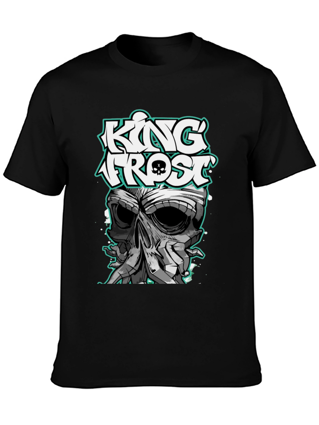 King Frost Skull Graphic T-Shirt - Mens Black Tee