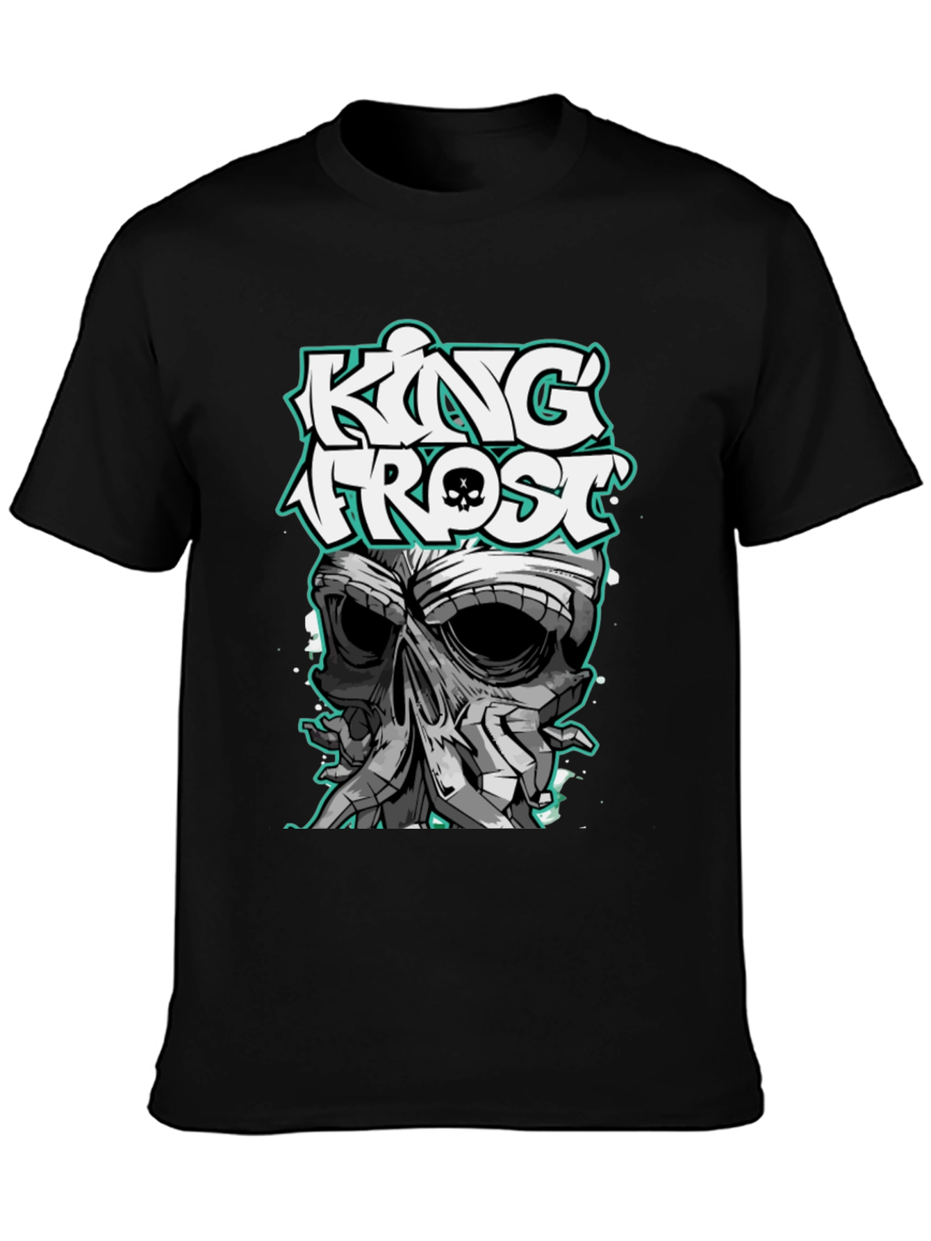 King Frost Skull Graphic T-Shirt - Mens Black Tee