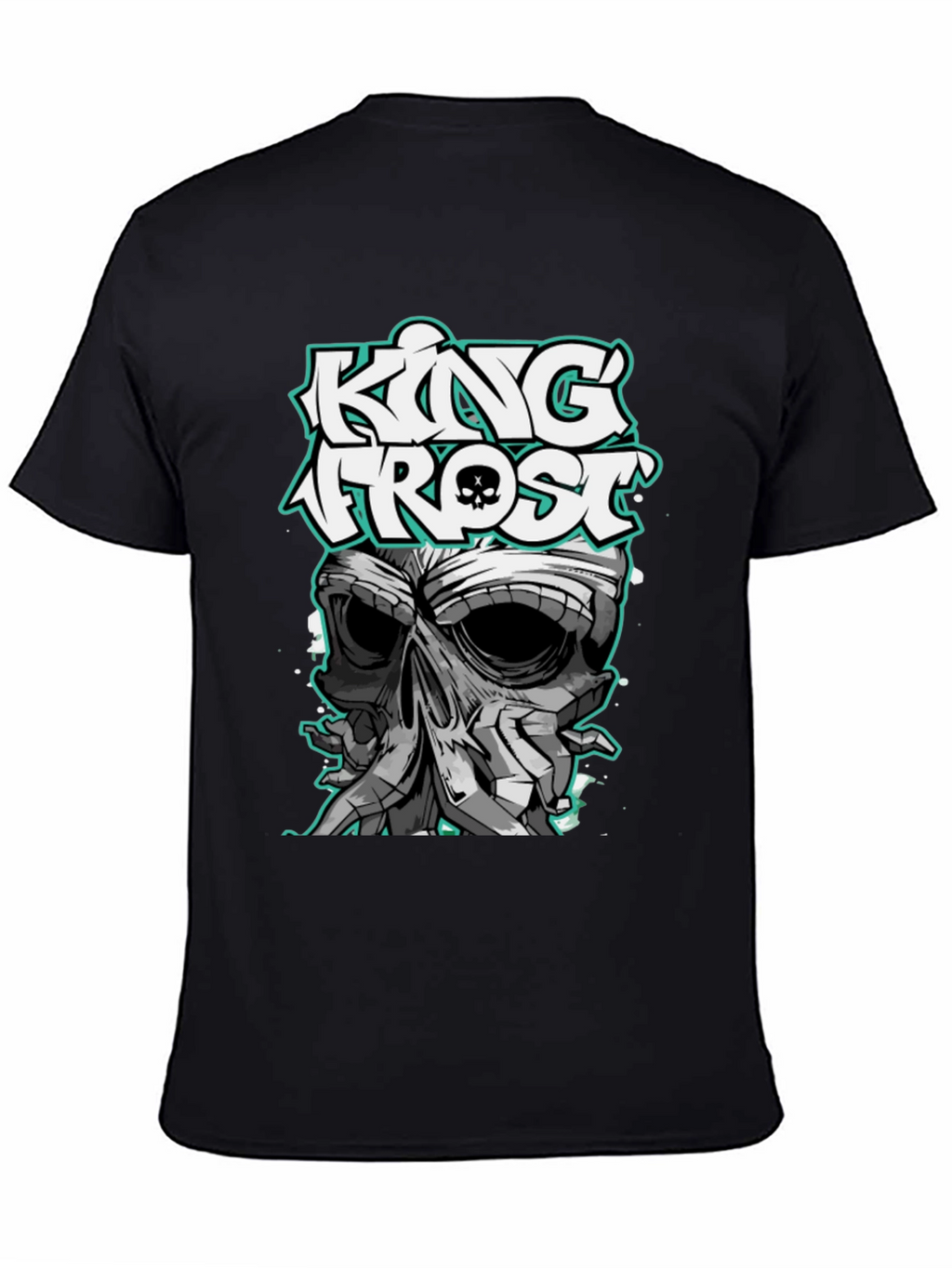 King Frost Skull Graphic T-Shirt - Mens Black Tee