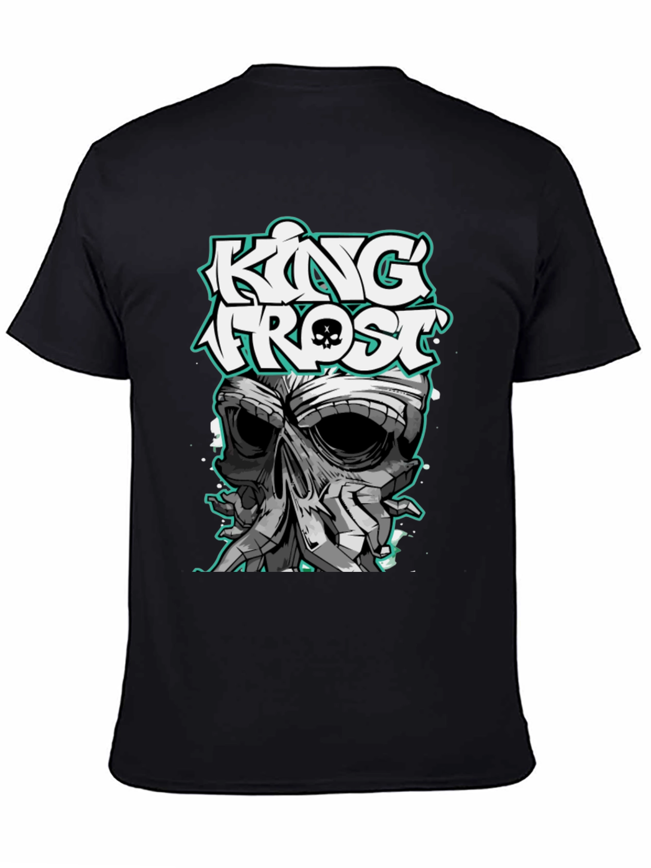 King Frost Skull Graphic T-Shirt - Mens Black Tee