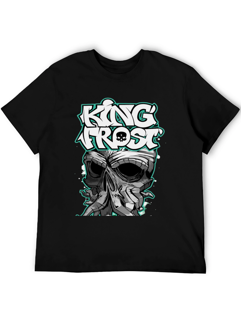 King Frost Skull Graphic T-Shirt - Mens Black Tee