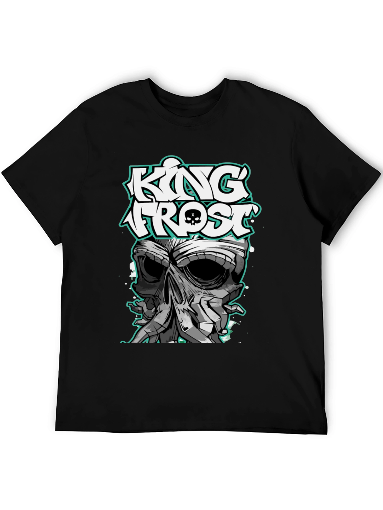 King Frost Skull Graphic T-Shirt - Mens Black Tee