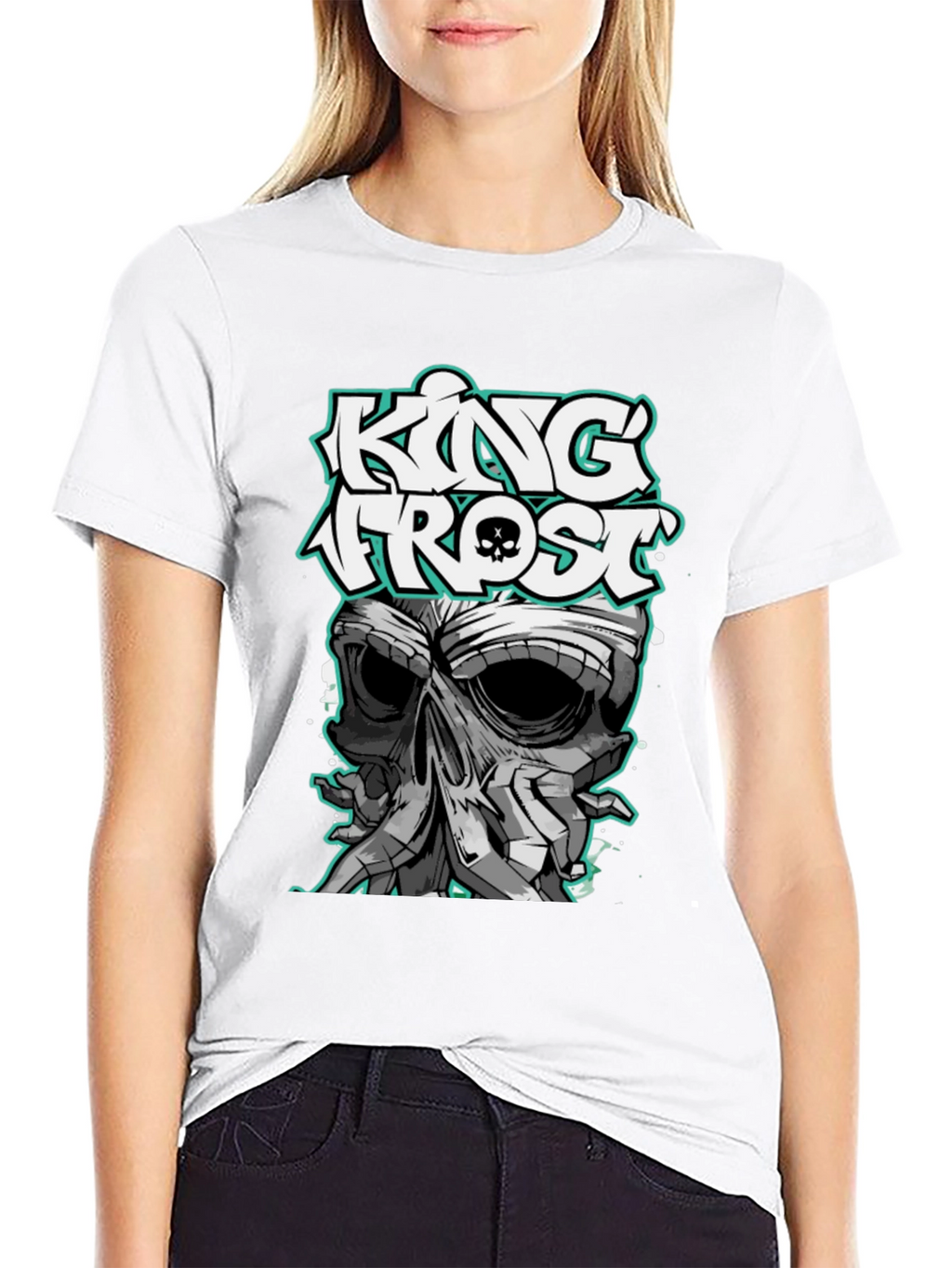 King Frost Skull Graphic T-Shirt - Mens Black Tee