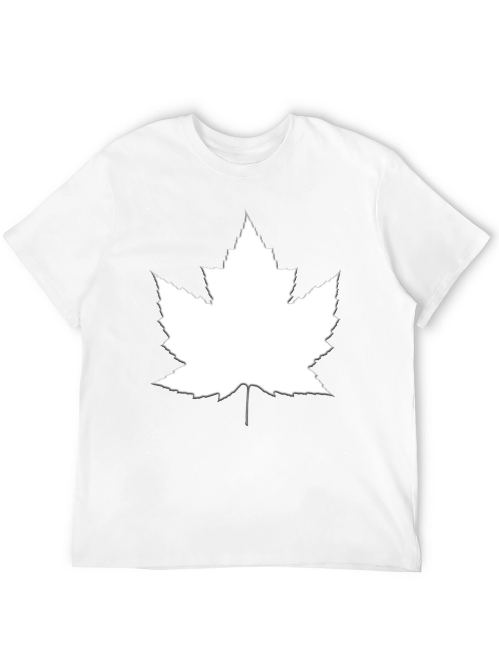 Maple Leaf Graphic Tee - Black Cotton Casual Top