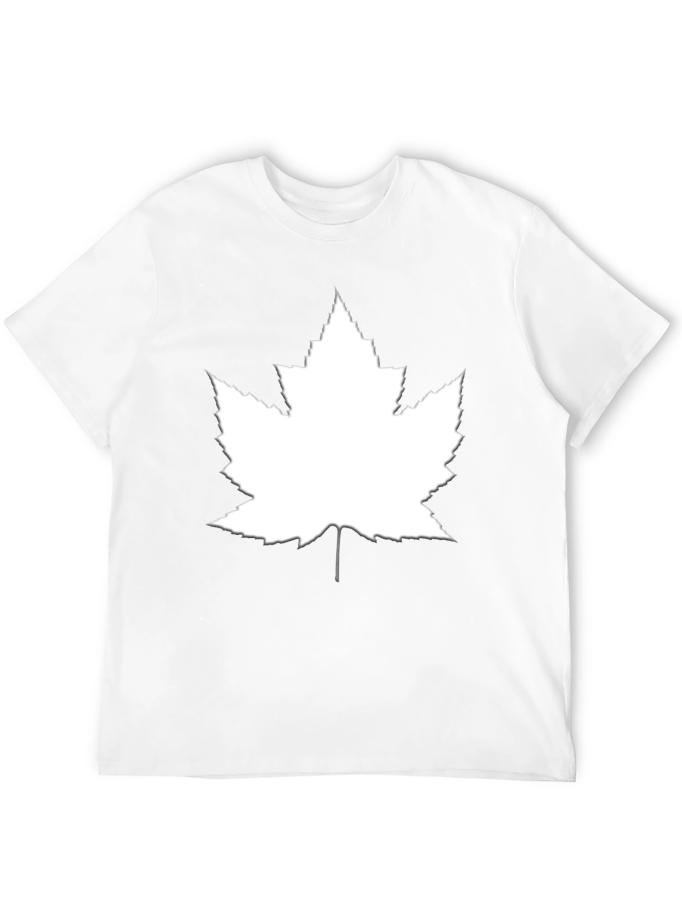 Maple Leaf Graphic Tee - Black Cotton Casual Top
