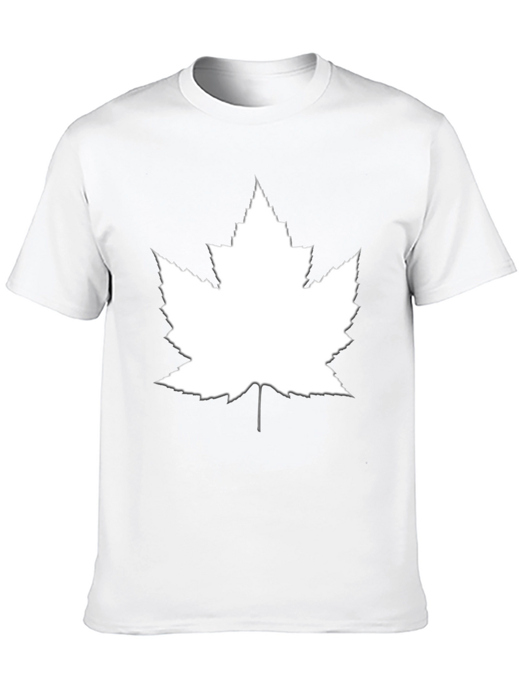 Maple Leaf Graphic Tee - Black Cotton Casual Top