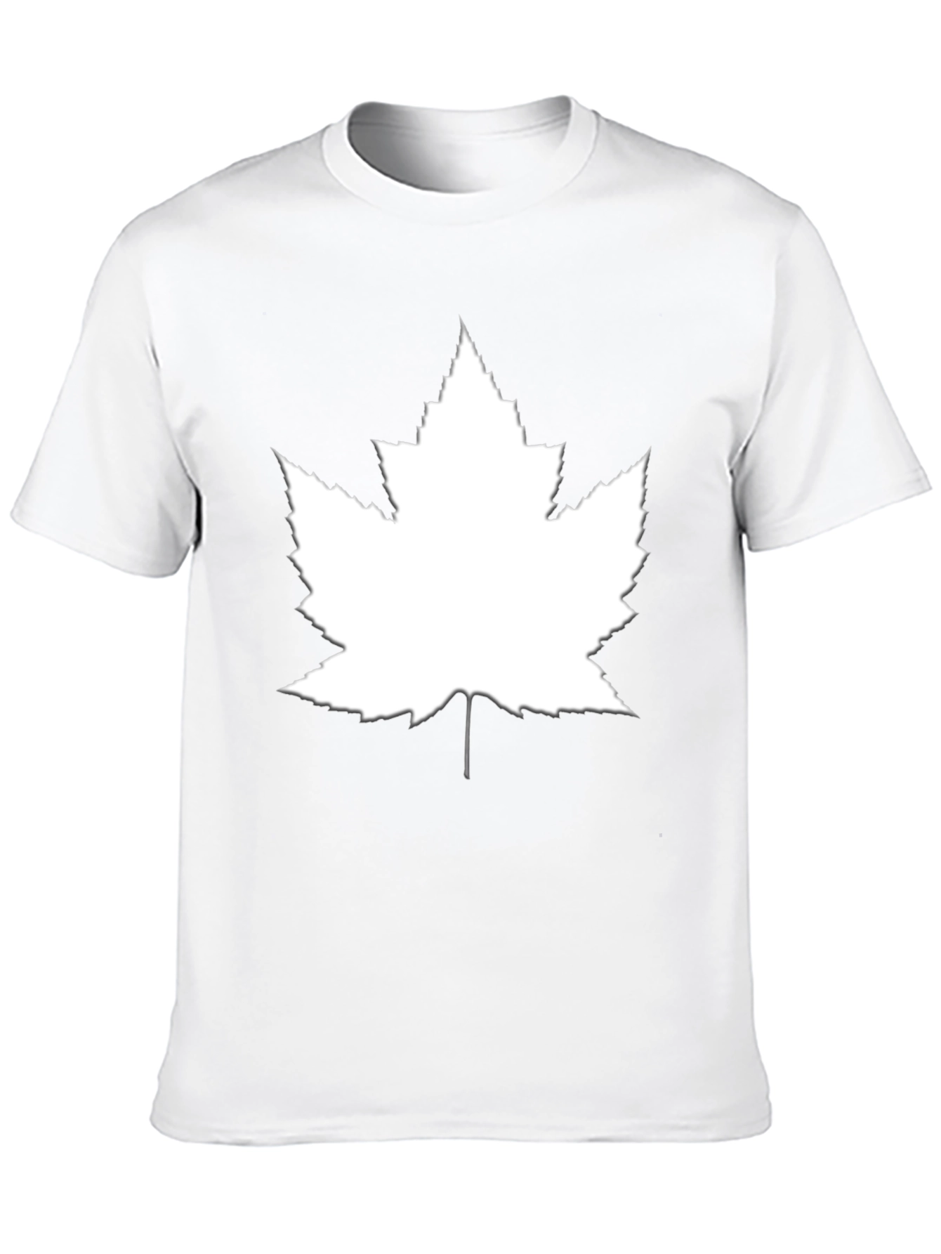 Maple Leaf Graphic Tee - Black Cotton Casual Top