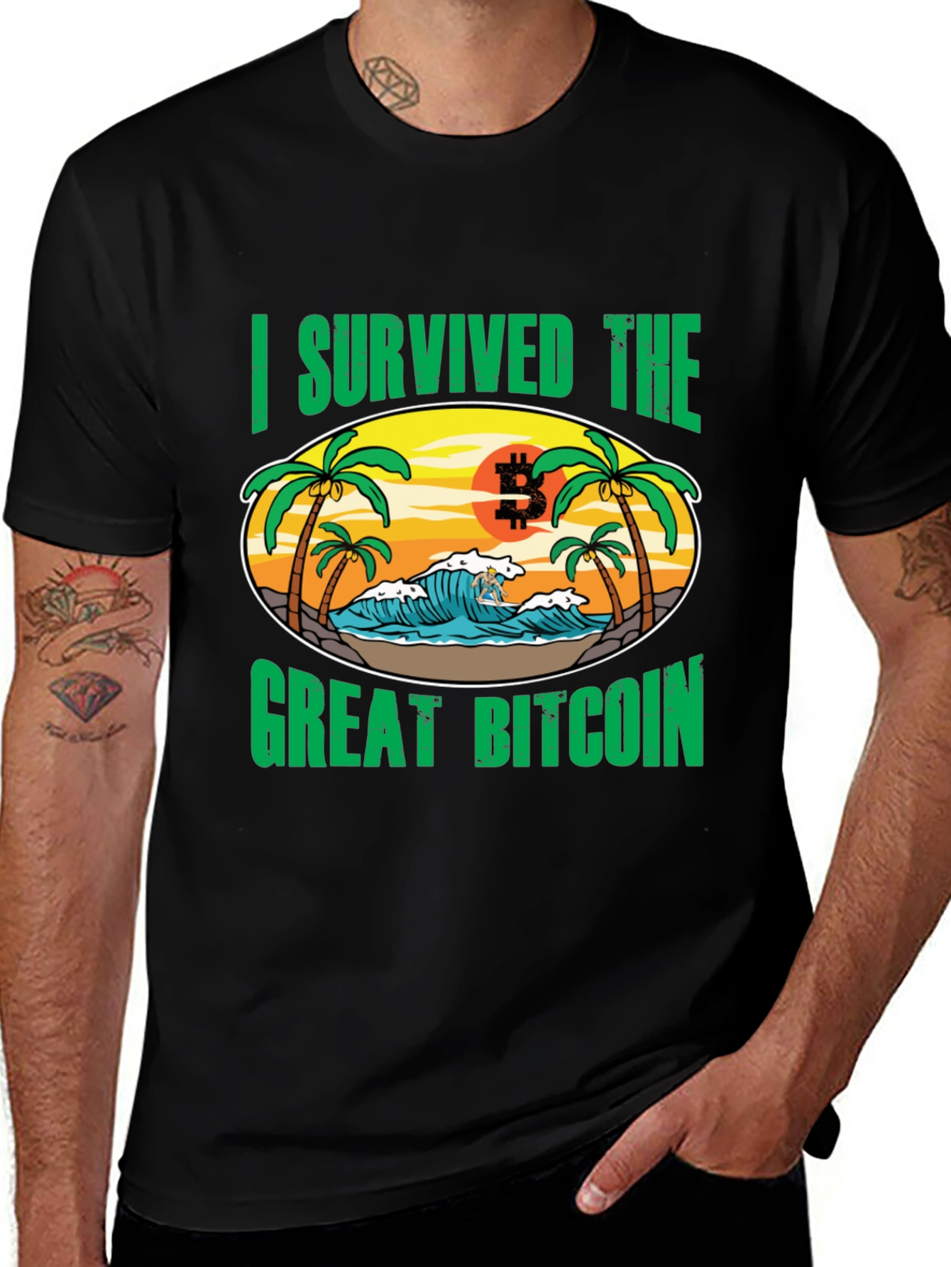 I Survived the Great Bitcoin T-Shirt