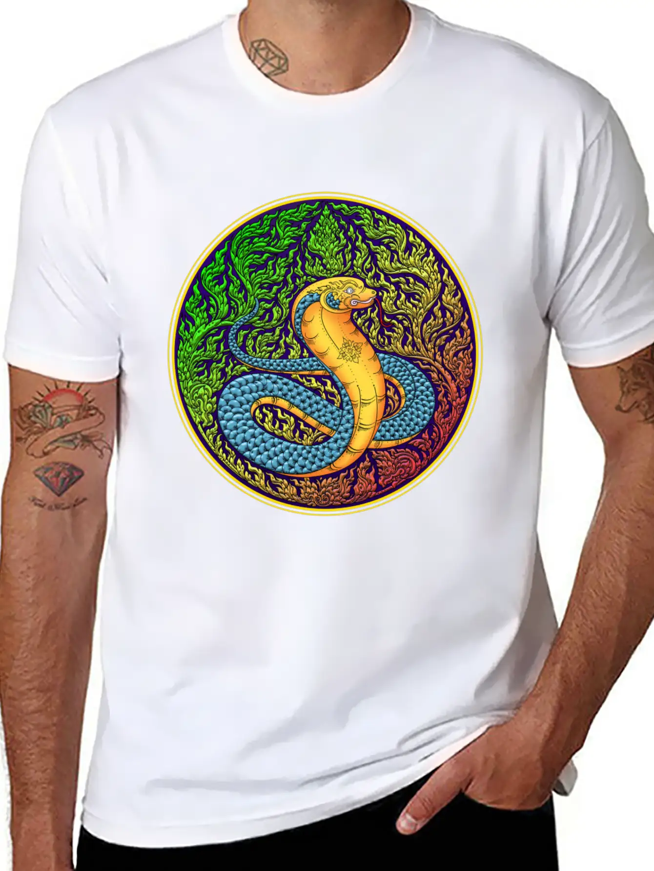 Year Of The Thai Zodiac, Year Of The Snake. Unisex Short Sleeve Soft Cotton T-Shirt – Casual Everyday Wear