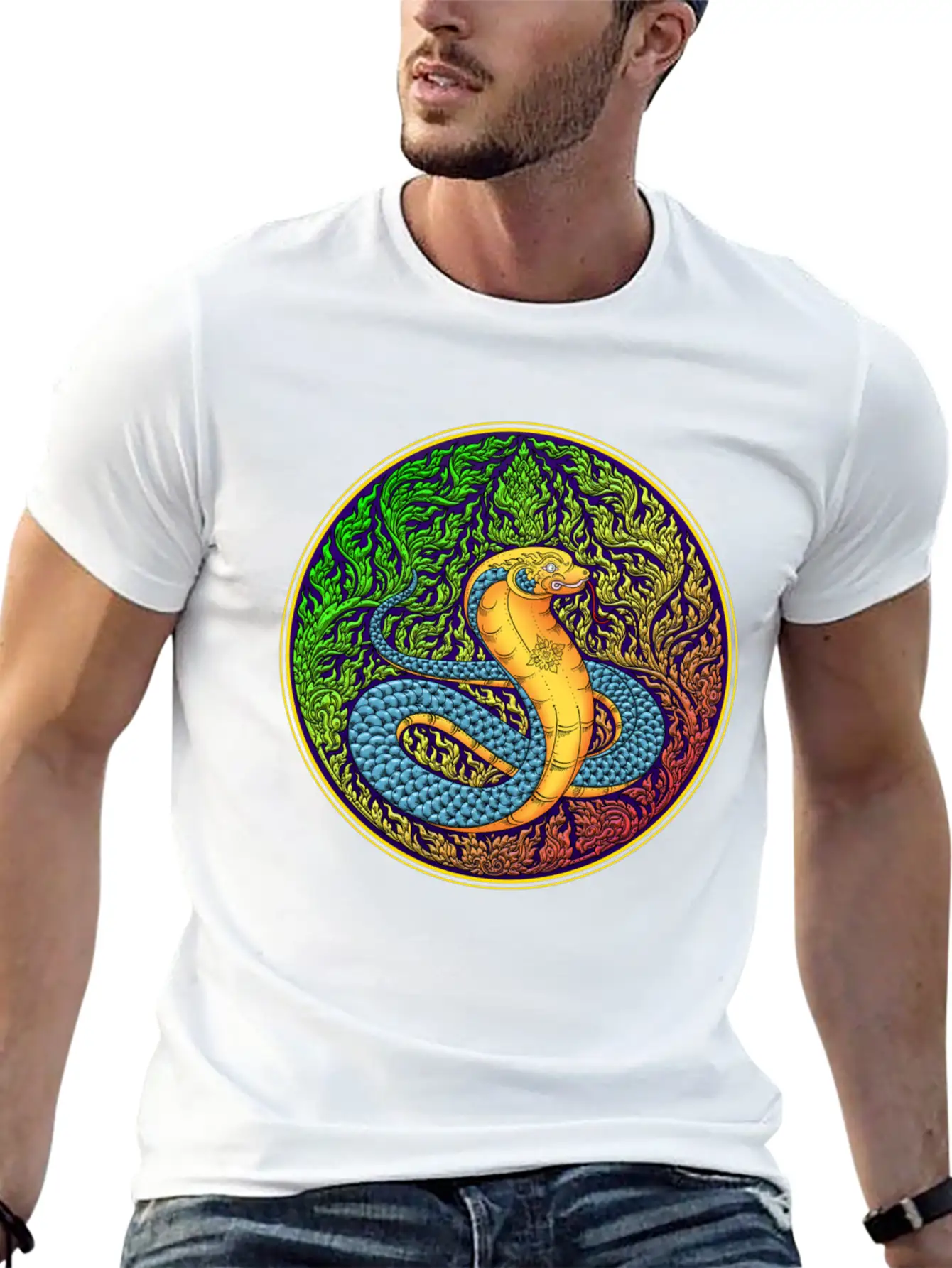 Year Of The Thai Zodiac, Year Of The Snake. Unisex Short Sleeve Soft Cotton T-Shirt – Casual Everyday Wear