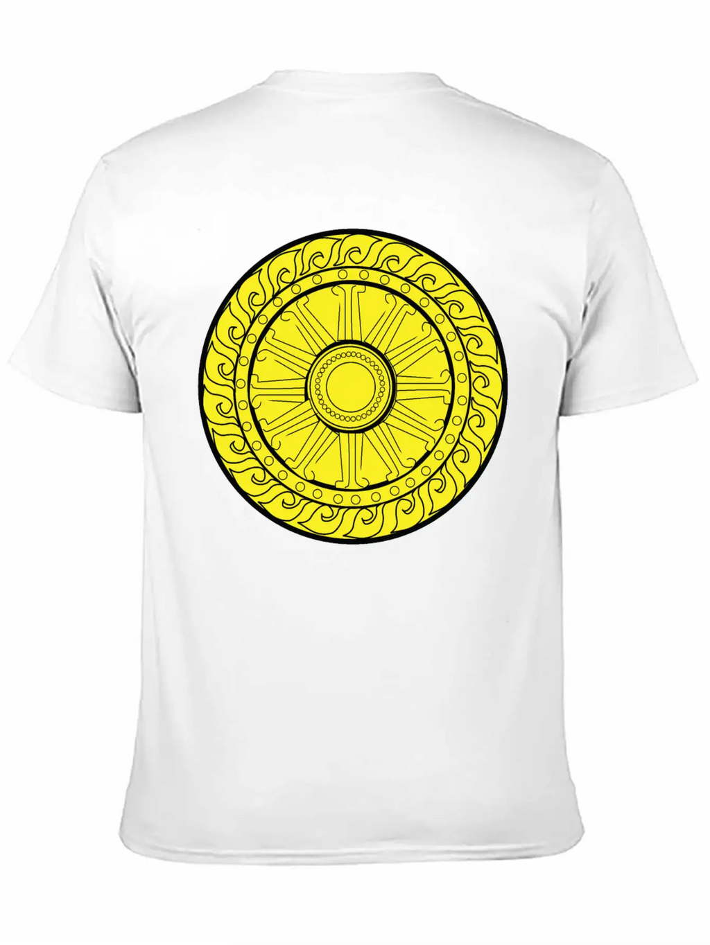 YELLOW CIRCULAR GEOMETRIC Unisex Casual T-Shirt – Clean Design For Daily Comfort