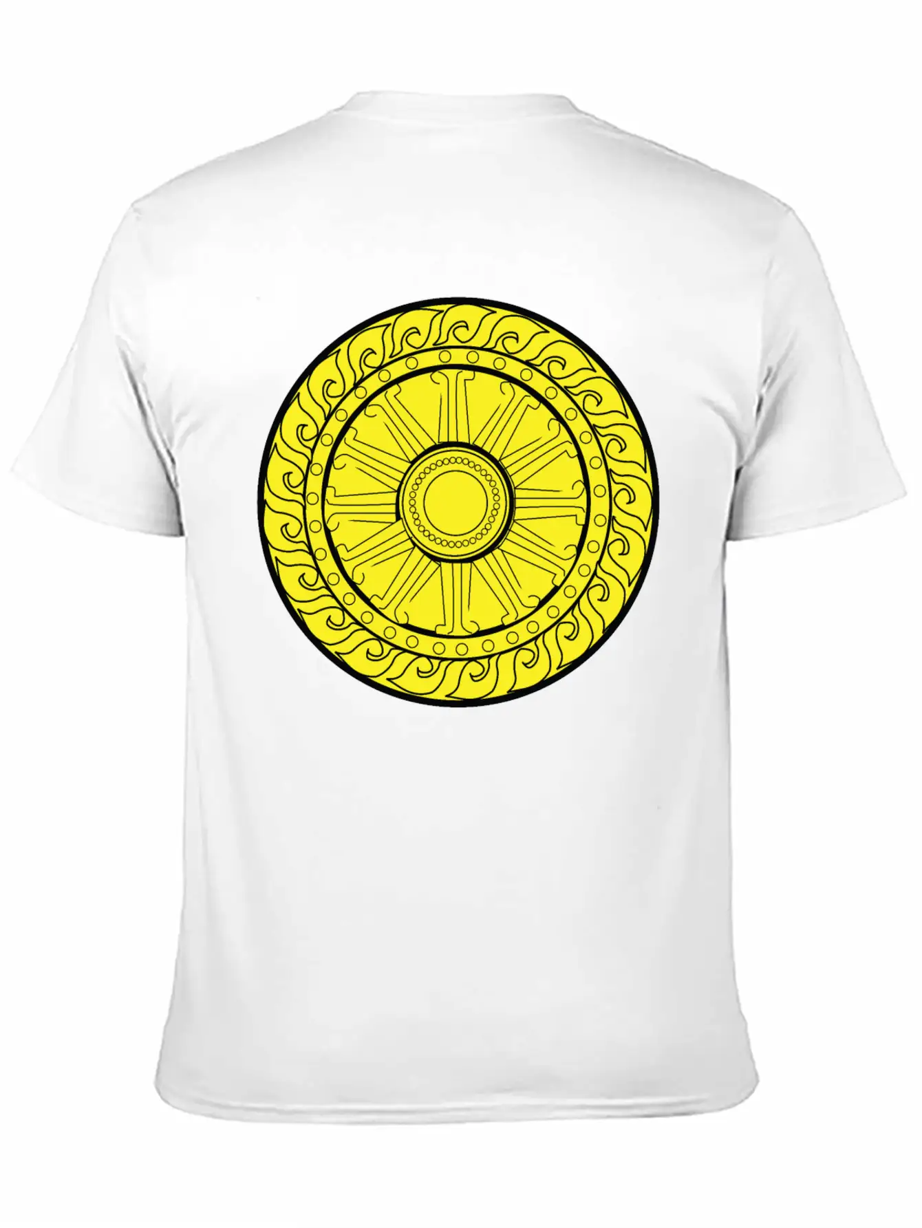 YELLOW CIRCULAR GEOMETRIC Unisex Casual T-Shirt – Clean Design For Daily Comfort