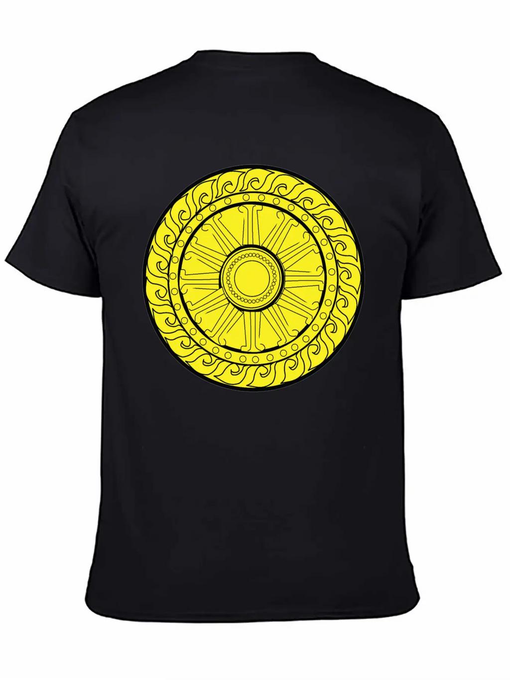 YELLOW CIRCULAR GEOMETRIC Unisex Casual T-Shirt – Clean Design For Daily Comfort