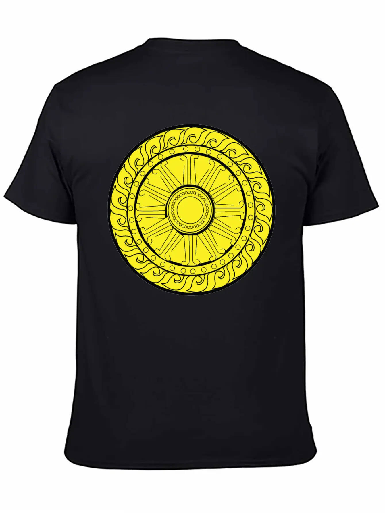 YELLOW CIRCULAR GEOMETRIC Unisex Casual T-Shirt – Clean Design For Daily Comfort