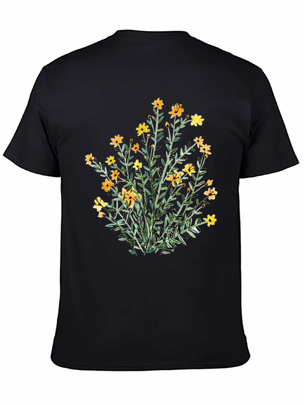 Yellow Floral Sun Flower Casual Graphic T-Shirt – Simple And Comfortable Daily Wear