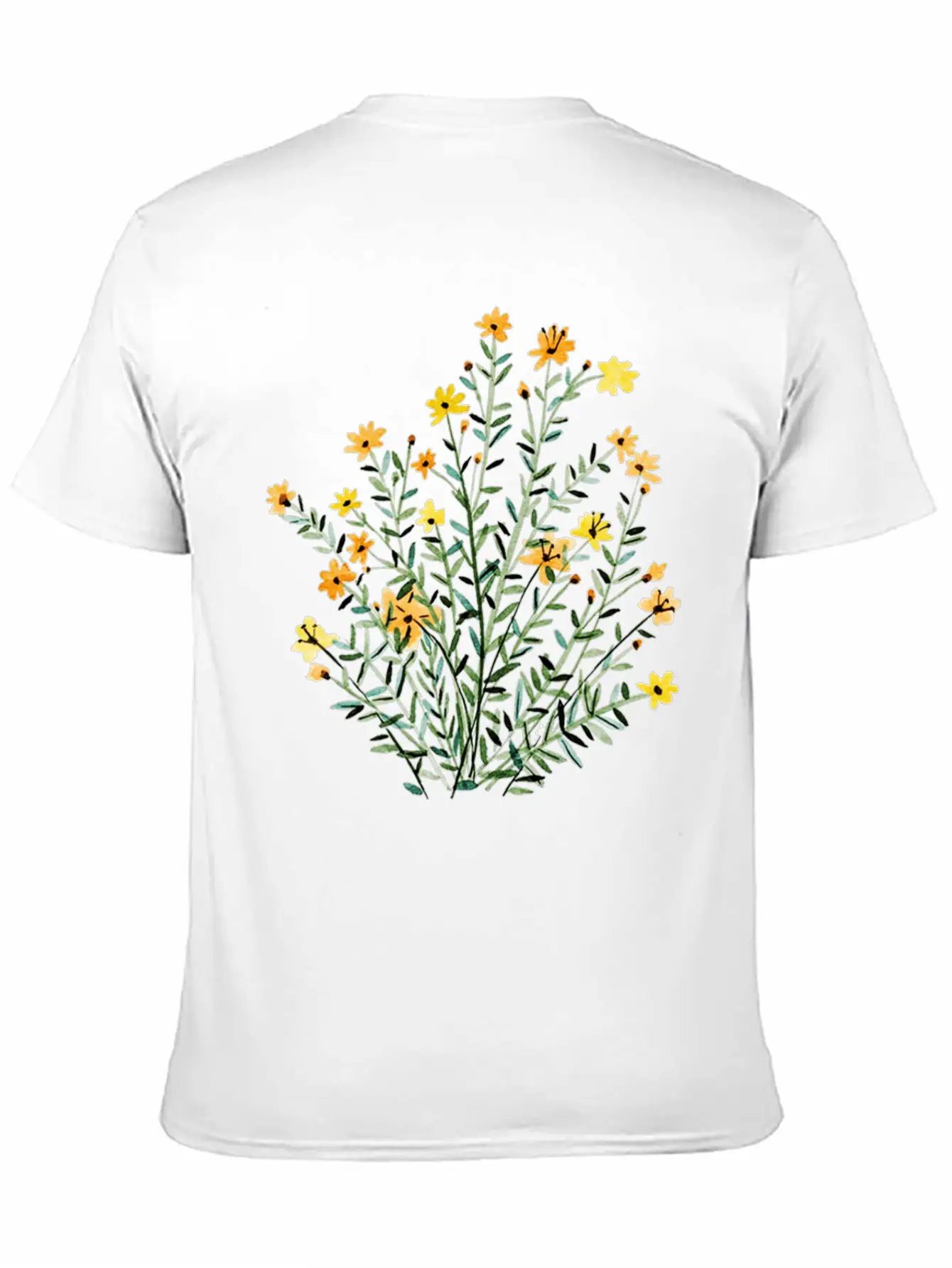 Yellow Floral Sun Flower Casual Graphic T-Shirt – Simple And Comfortable Daily Wear