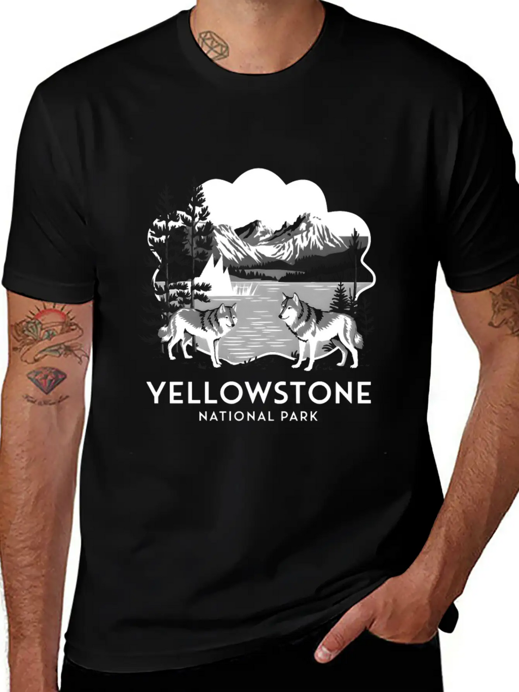 Yellowstone National Park Casual Graphic T-Shirt – Simple And Comfortable Daily Wear