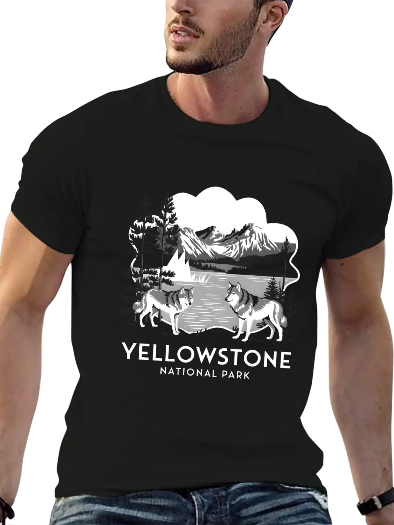 Yellowstone National Park Casual Graphic T-Shirt – Simple And Comfortable Daily Wear
