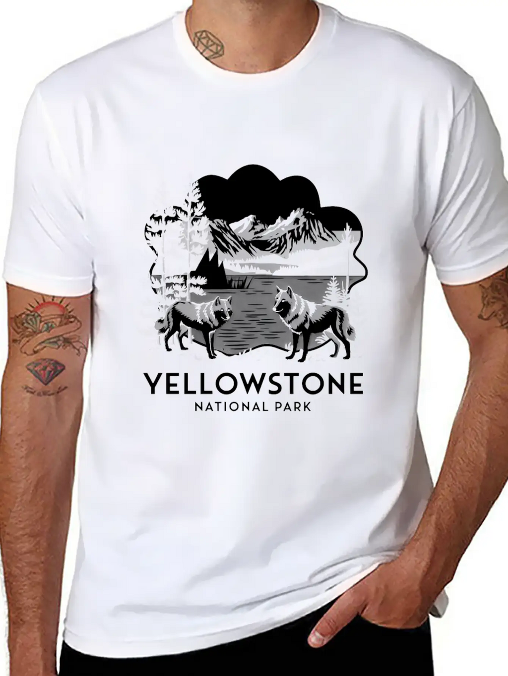 Yellowstone National Park Casual Graphic T-Shirt – Simple And Comfortable Daily Wear