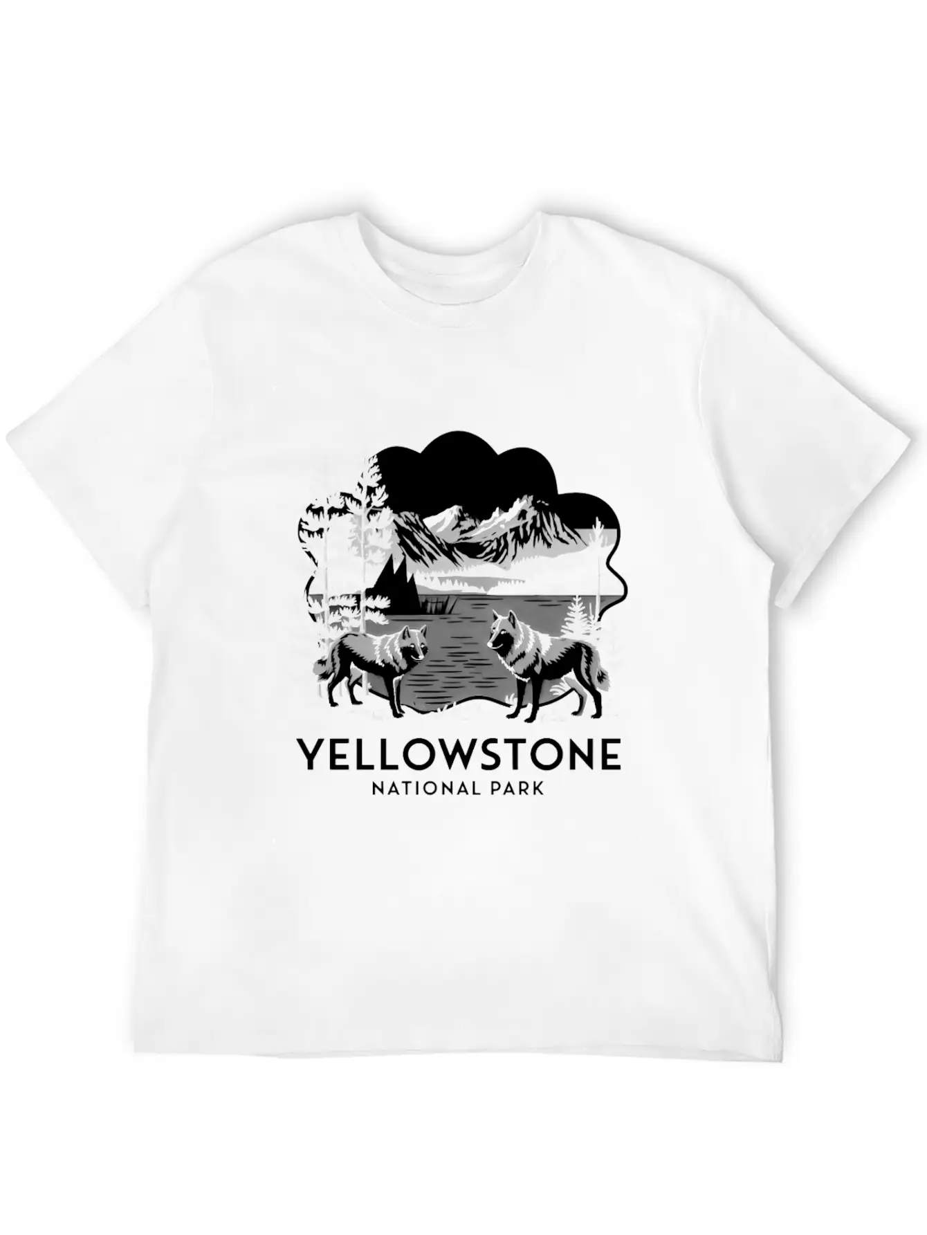 Yellowstone National Park Casual Graphic T-Shirt – Simple And Comfortable Daily Wear