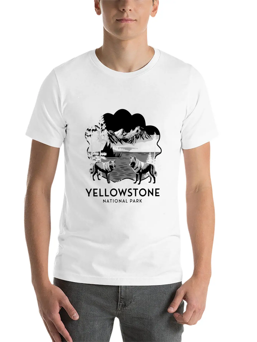 Yellowstone National Park Casual Graphic T-Shirt – Simple And Comfortable Daily Wear