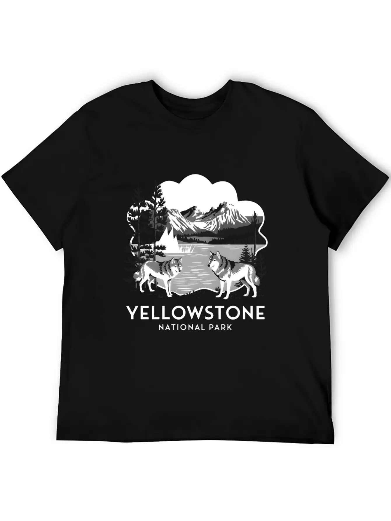 Yellowstone National Park Casual Graphic T-Shirt – Simple And Comfortable Daily Wear
