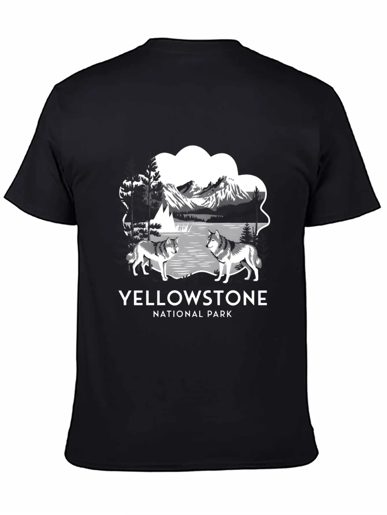 Yellowstone National Park Casual Graphic T-Shirt – Simple And Comfortable Daily Wear
