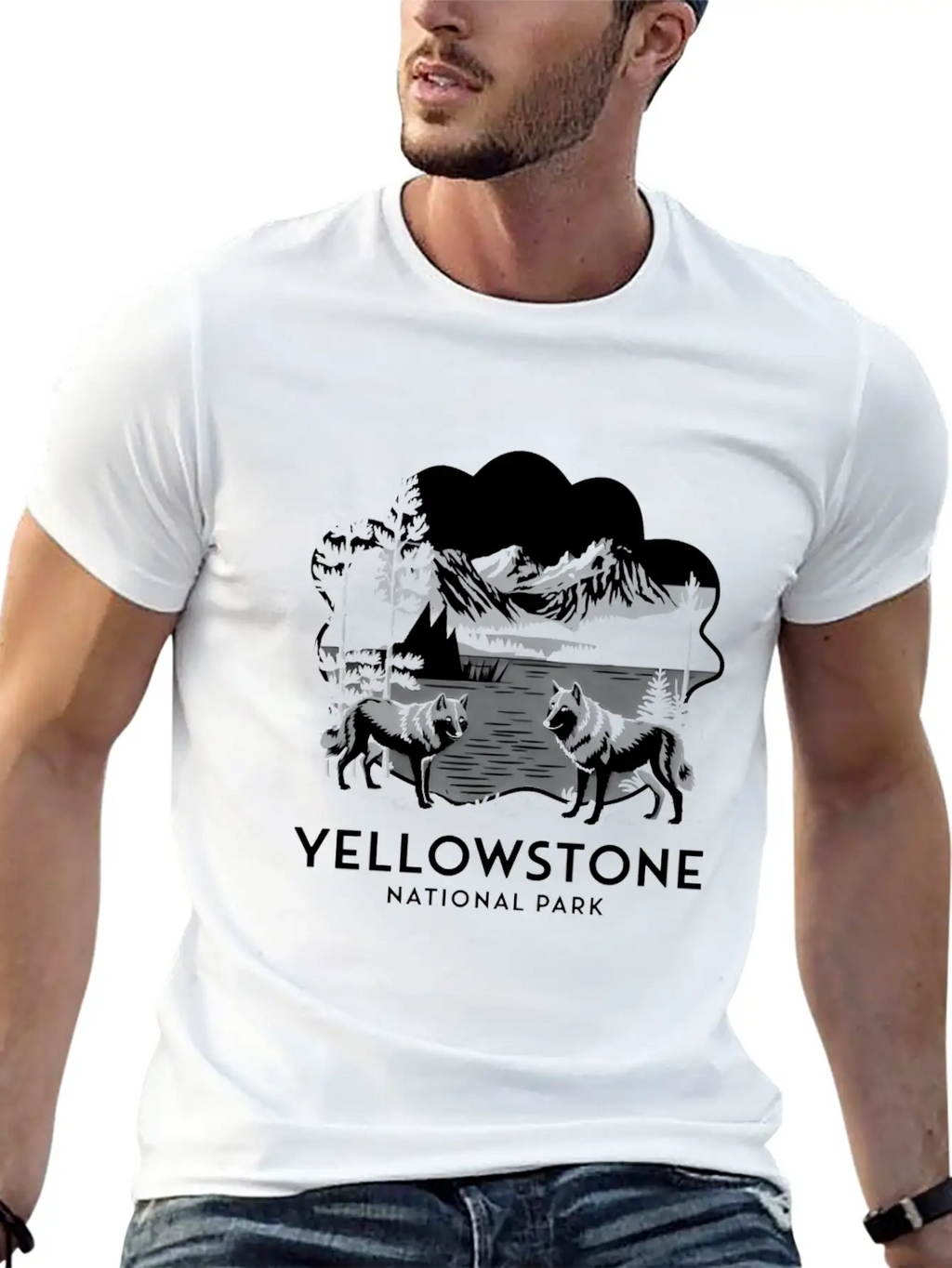 Yellowstone National Park Casual Graphic T-Shirt – Simple And Comfortable Daily Wear