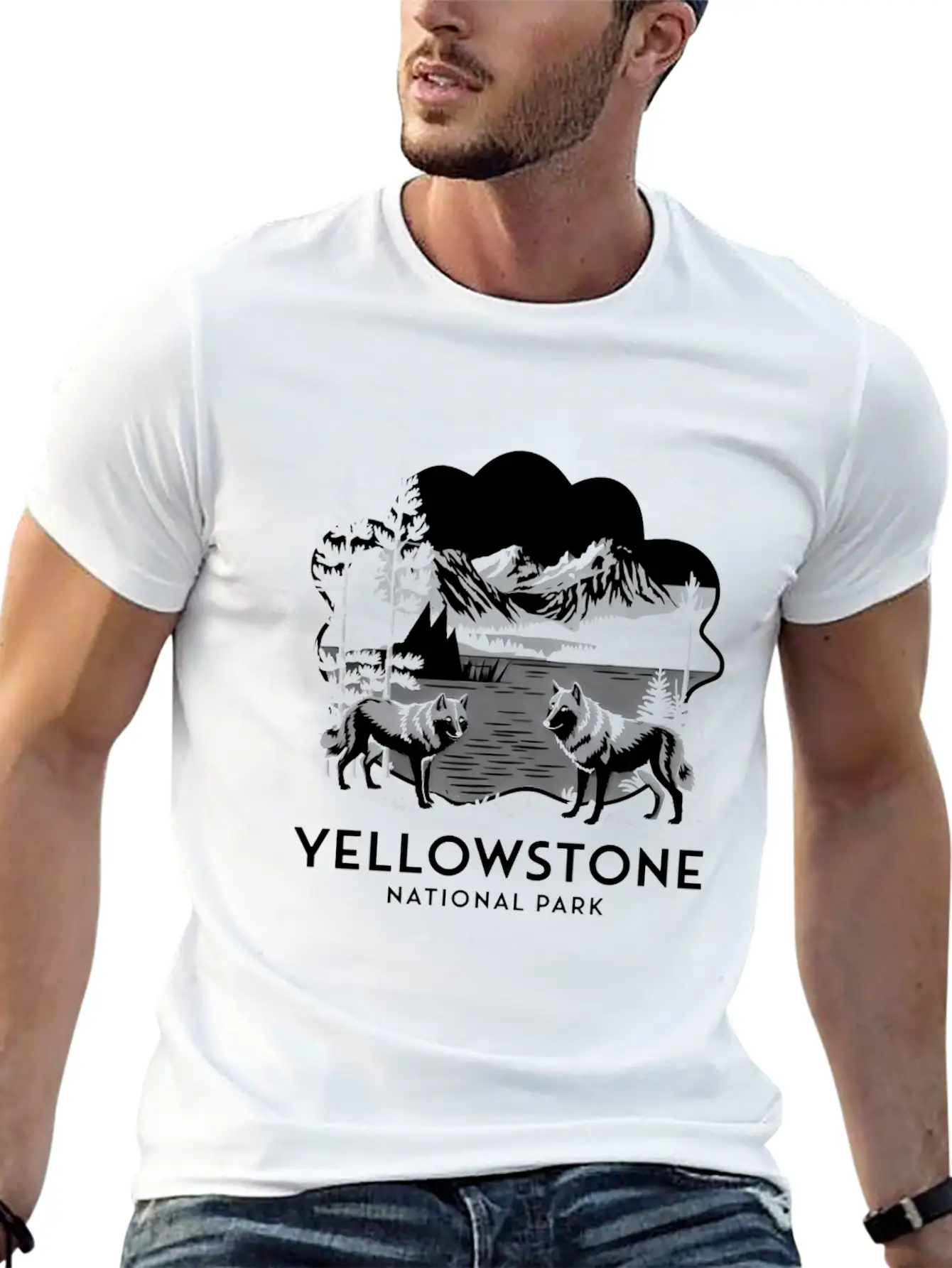 Yellowstone National Park Casual Graphic T-Shirt – Simple And Comfortable Daily Wear