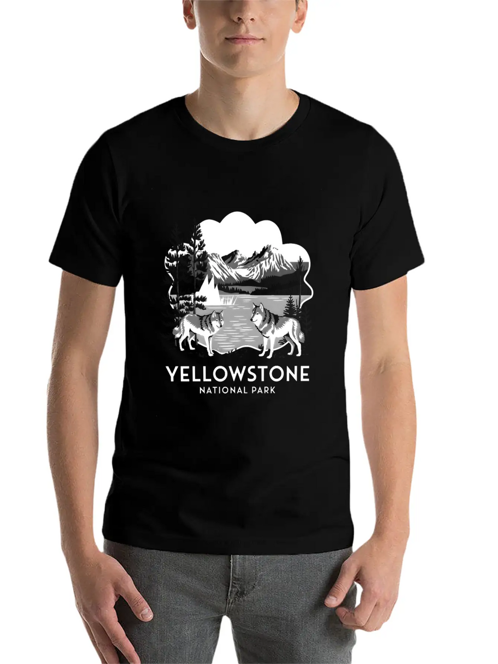 Yellowstone National Park Casual Graphic T-Shirt – Simple And Comfortable Daily Wear