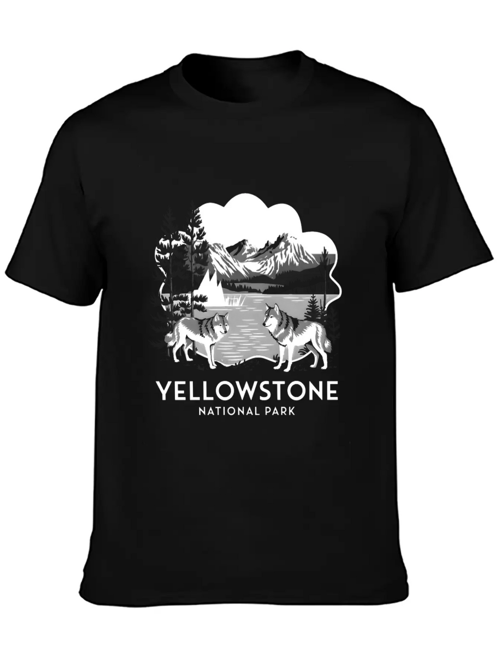 Yellowstone National Park Casual Graphic T-Shirt – Simple And Comfortable Daily Wear