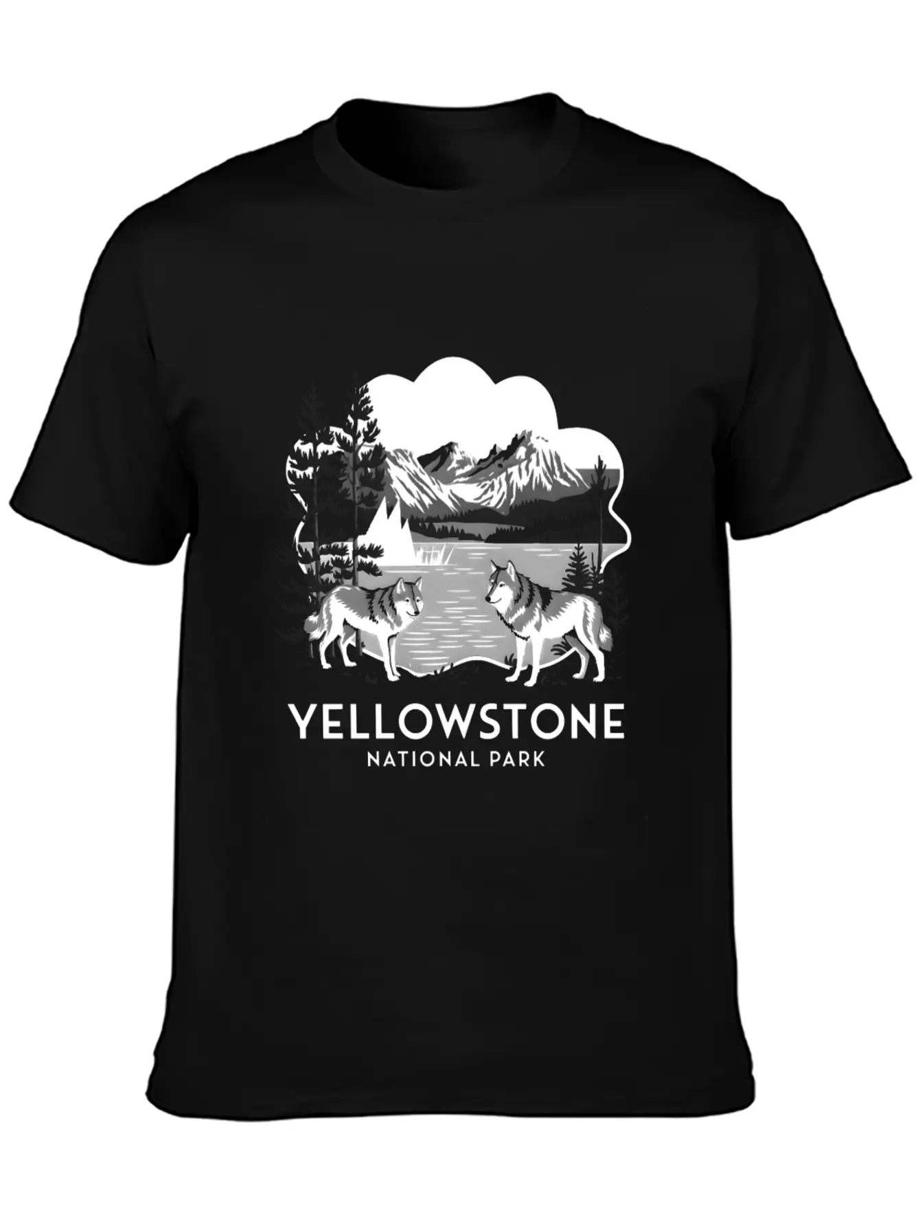 Yellowstone National Park Casual Graphic T-Shirt – Simple And Comfortable Daily Wear