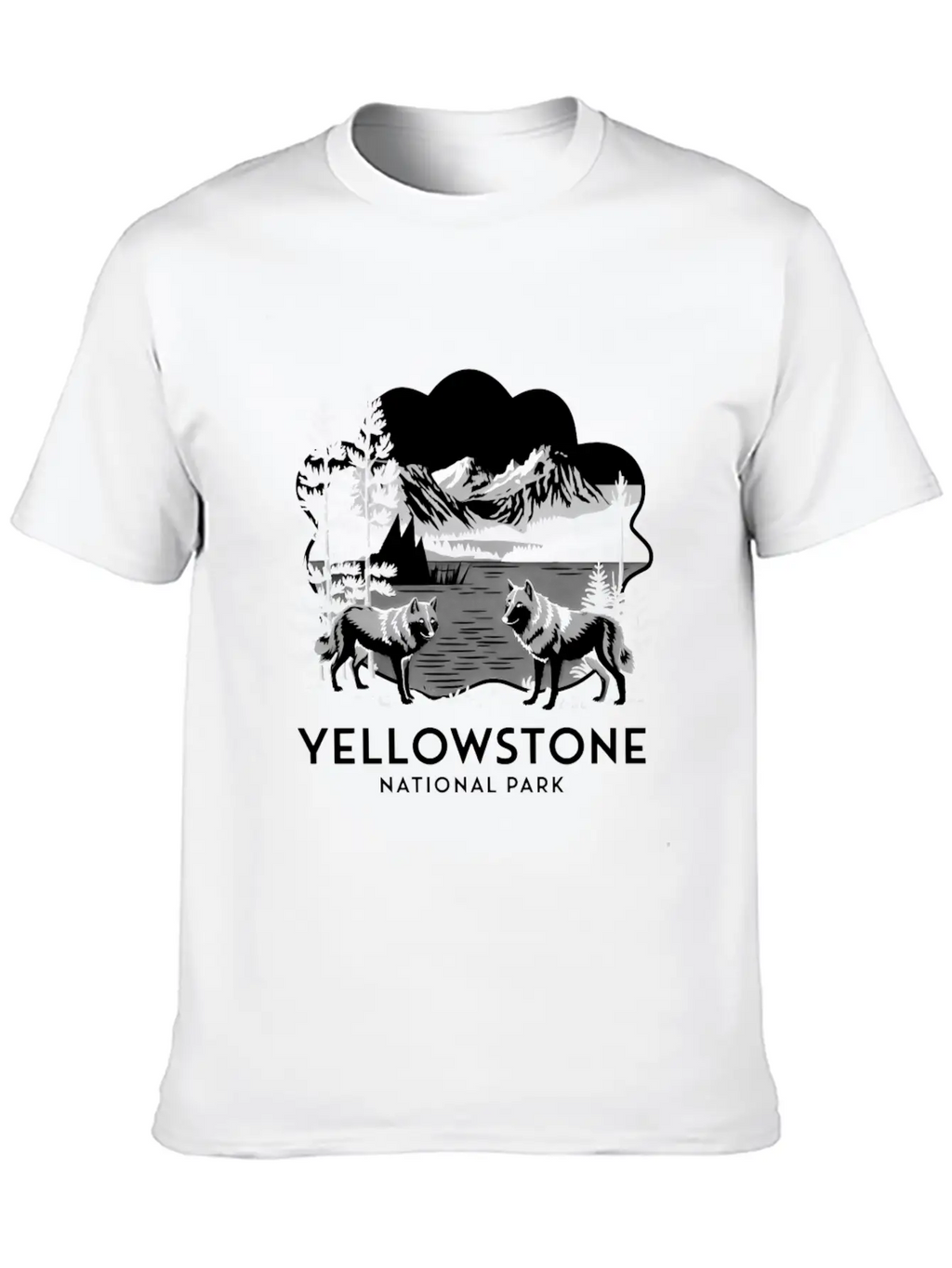 Yellowstone National Park Casual Graphic T-Shirt – Simple And Comfortable Daily Wear