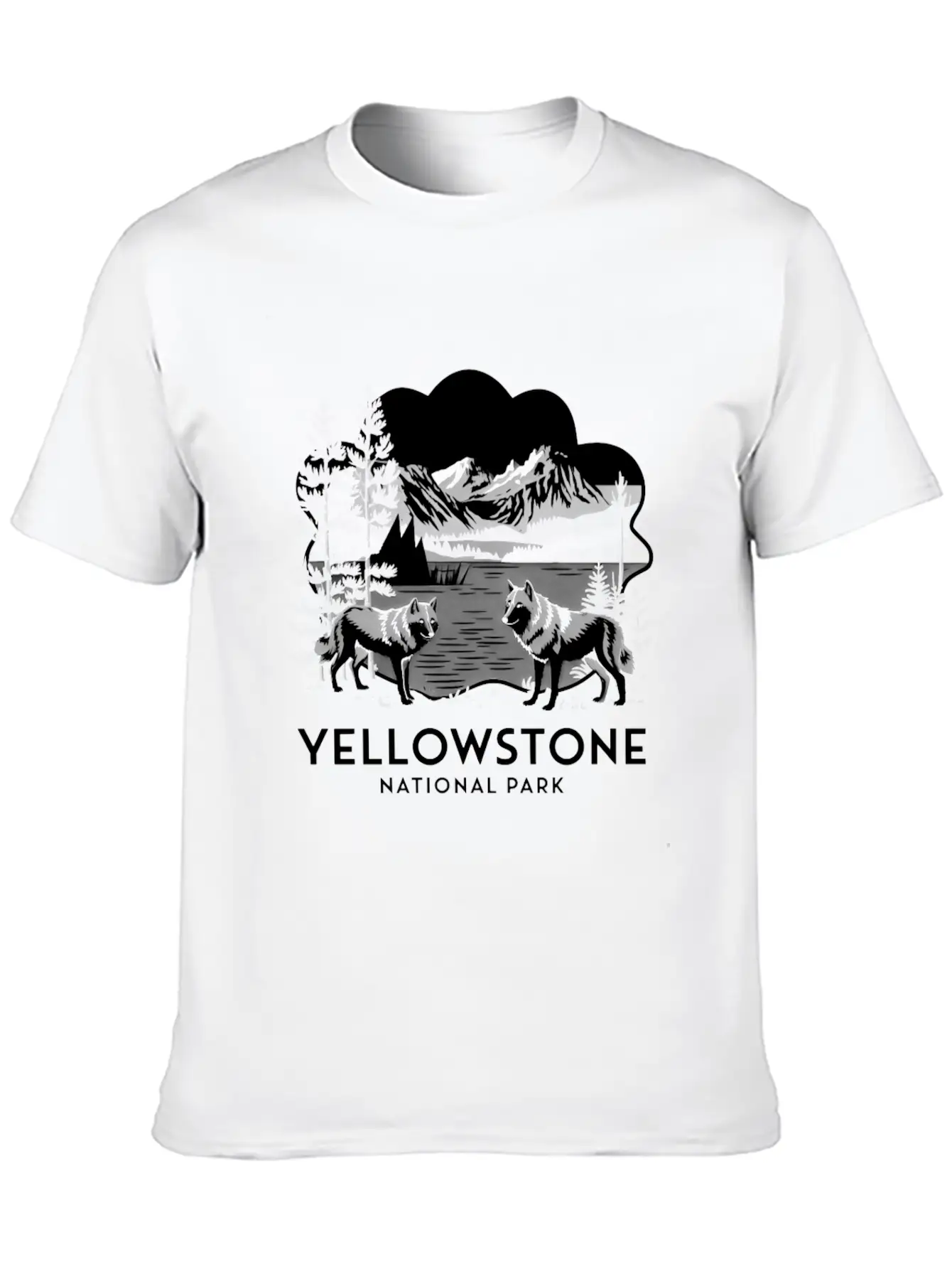 Yellowstone National Park Casual Graphic T-Shirt – Simple And Comfortable Daily Wear