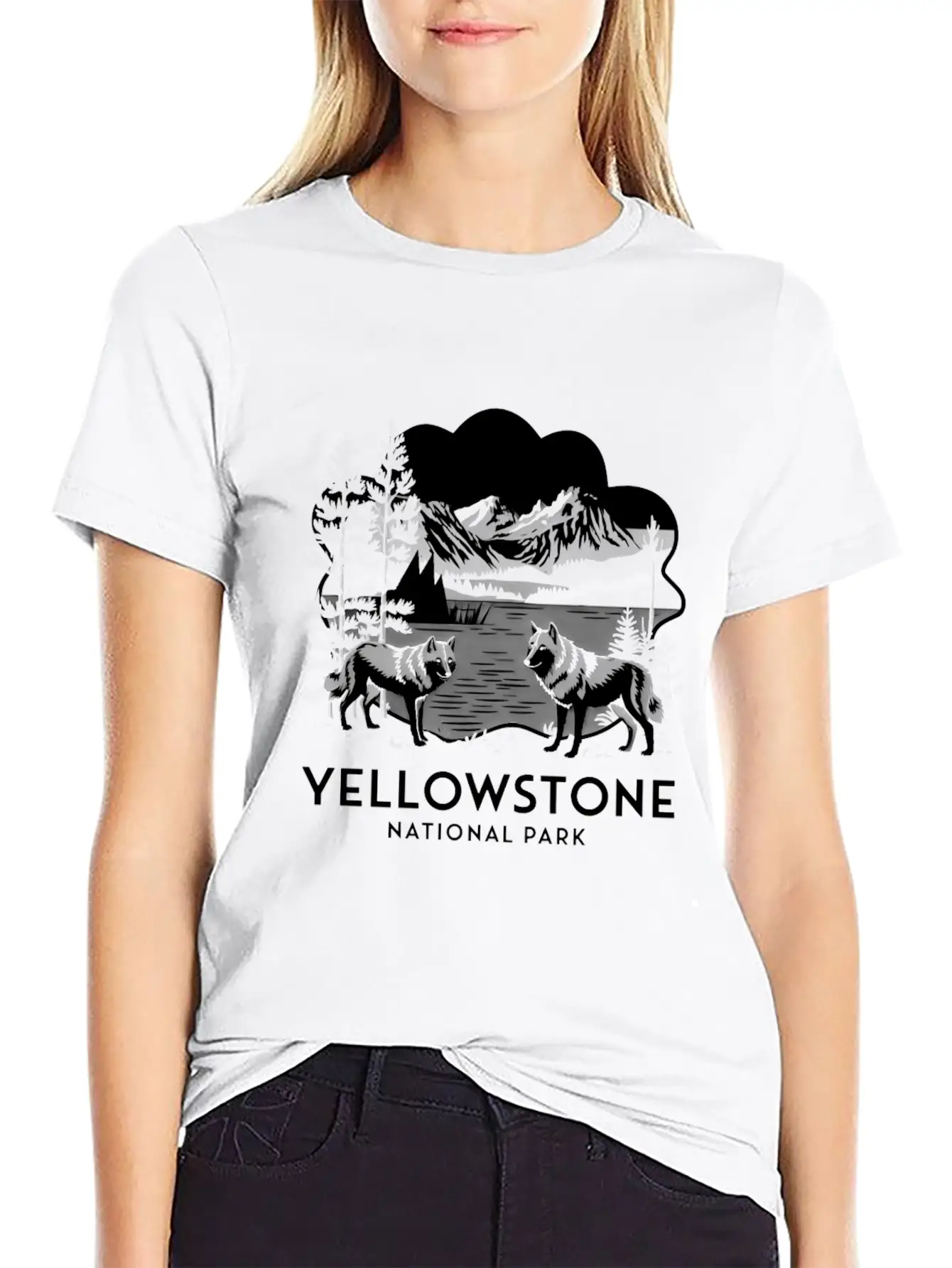 Yellowstone National Park Casual Graphic T-Shirt – Simple And Comfortable Daily Wear