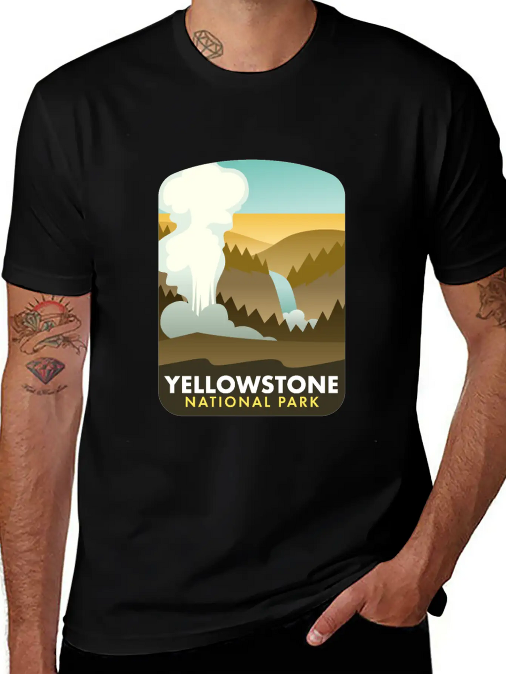 Yellowstone National Park Unisex Short Sleeve Soft Cotton T-Shirt – Casual Everyday Wear