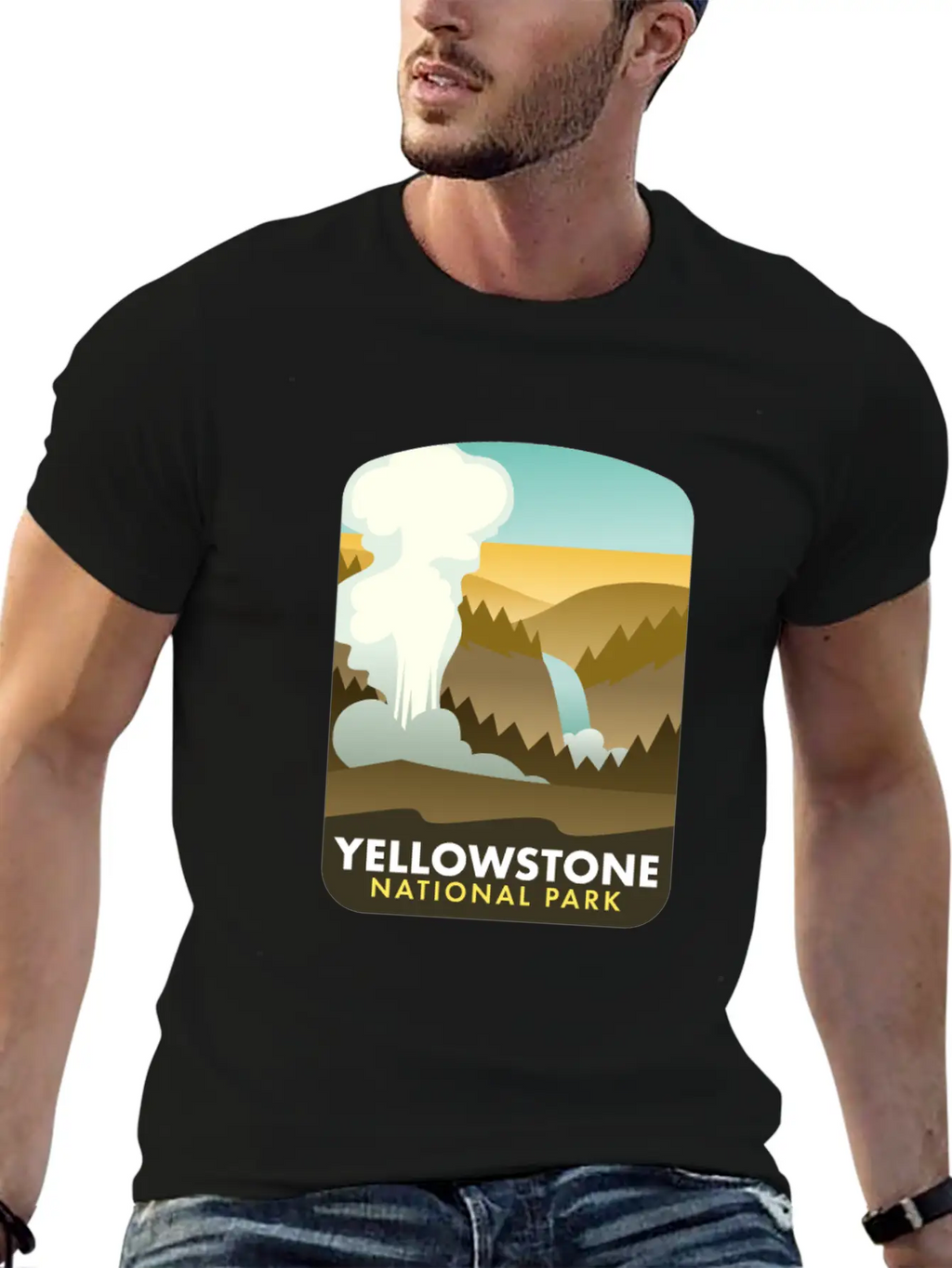 Yellowstone National Park Unisex Short Sleeve Soft Cotton T-Shirt – Casual Everyday Wear
