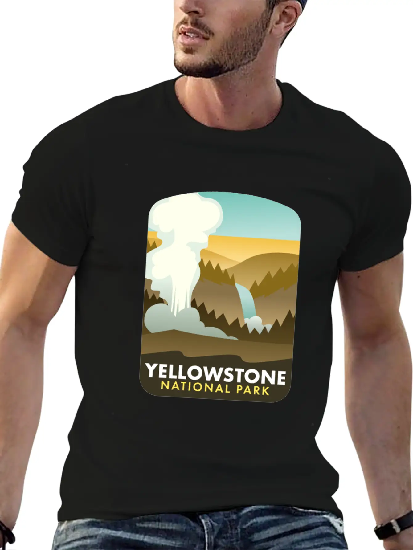 Yellowstone National Park Unisex Short Sleeve Soft Cotton T-Shirt – Casual Everyday Wear