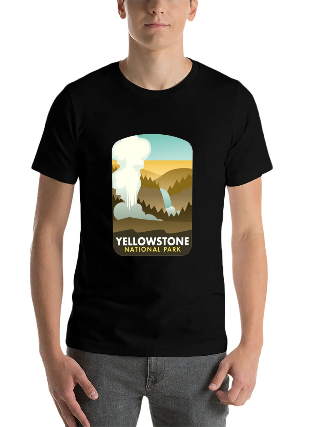 Yellowstone National Park Unisex Short Sleeve Soft Cotton T-Shirt – Casual Everyday Wear