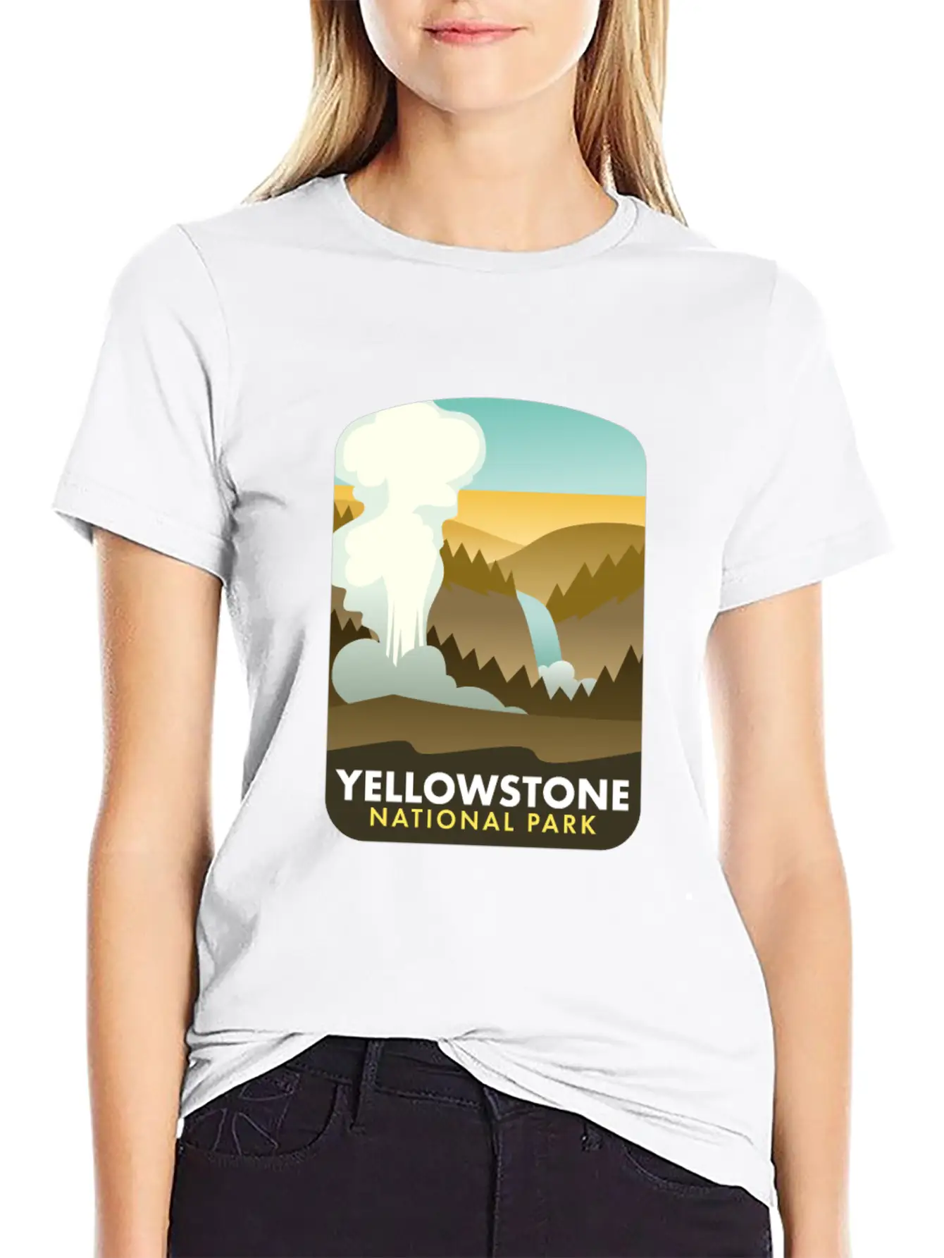 Yellowstone National Park Unisex Short Sleeve Soft Cotton T-Shirt – Casual Everyday Wear