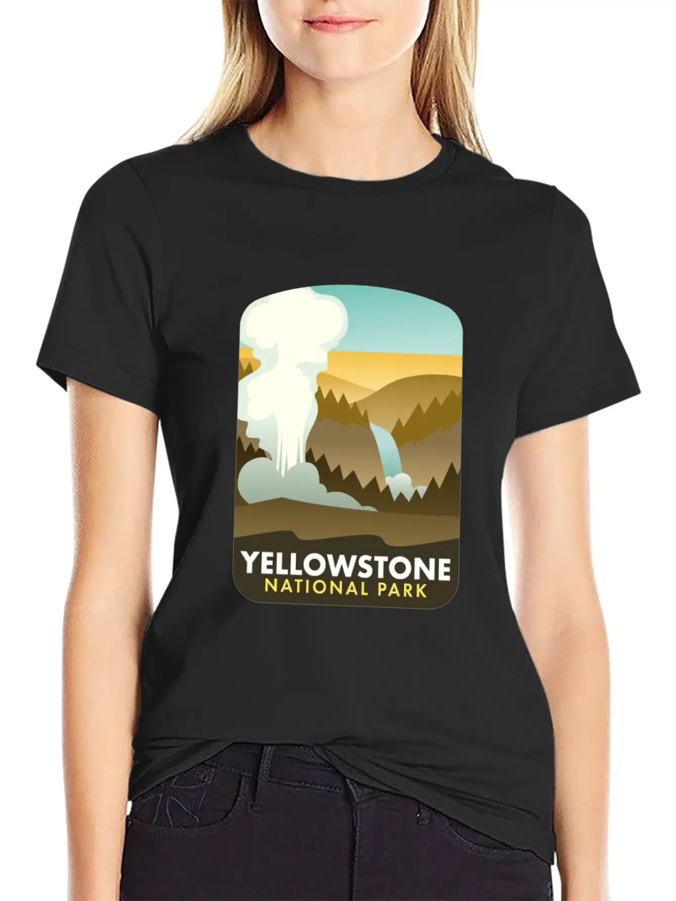 Yellowstone National Park Unisex Short Sleeve Soft Cotton T-Shirt – Casual Everyday Wear