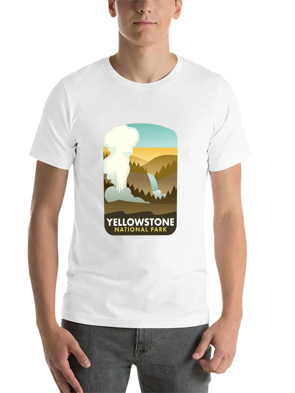 Yellowstone National Park Unisex Short Sleeve Soft Cotton T-Shirt – Casual Everyday Wear