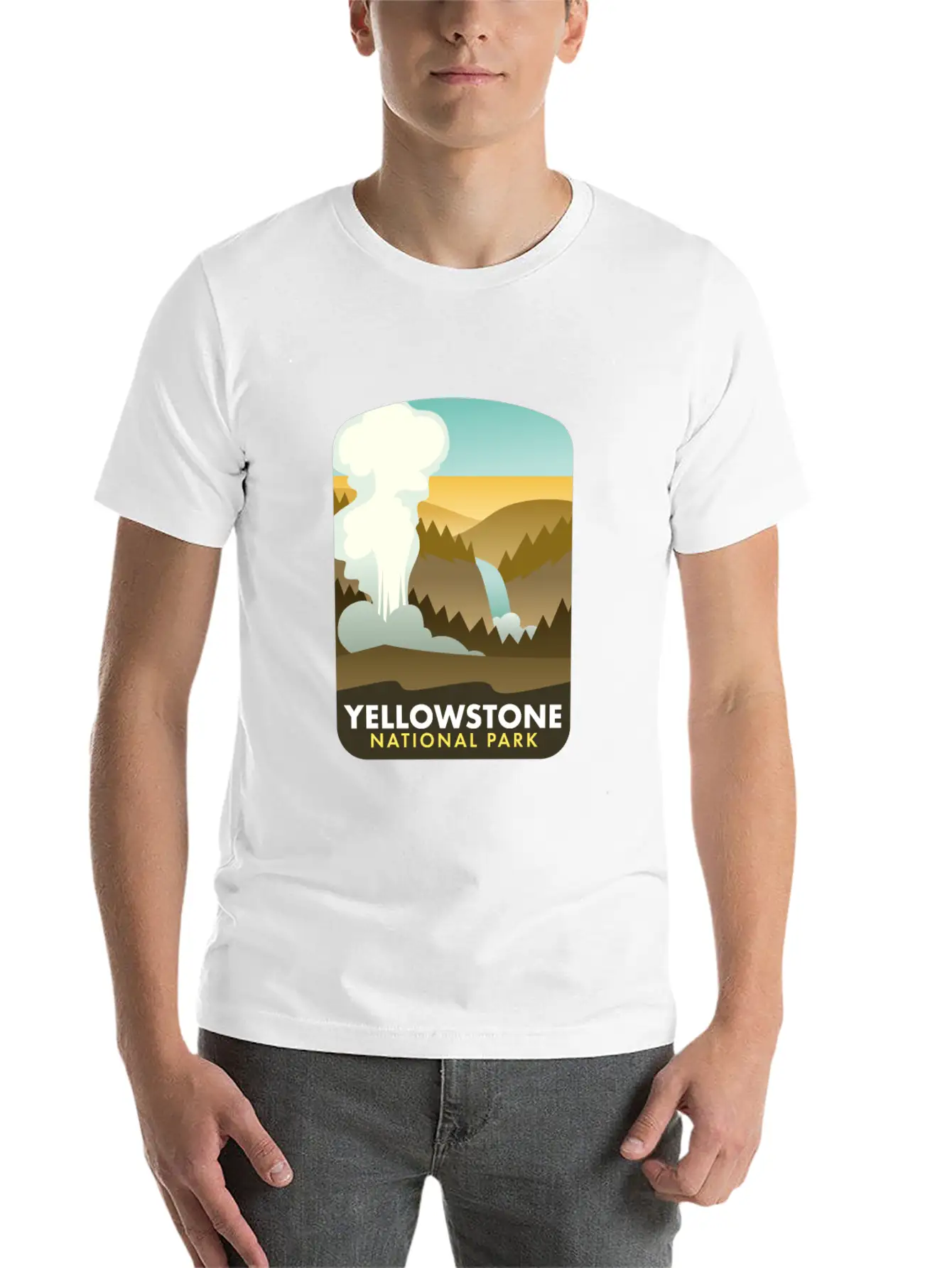 Yellowstone National Park Unisex Short Sleeve Soft Cotton T-Shirt – Casual Everyday Wear